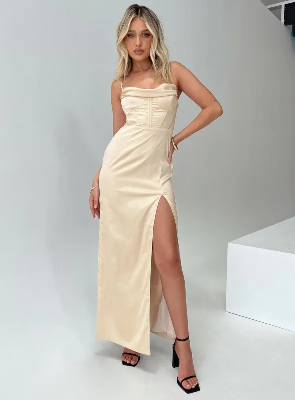 Spotlight Maxi Dress Champagne sold by Princess Polly