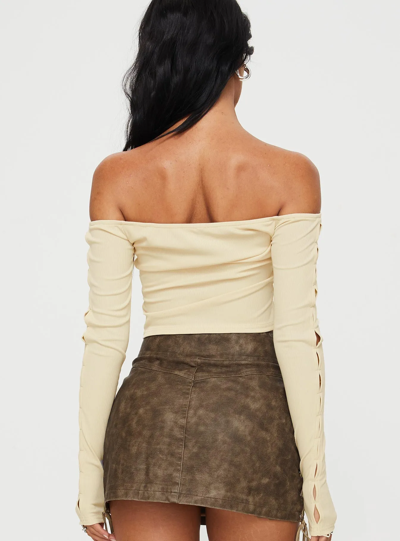 Castano Off The Shoulder Top Beige sold by Princess Polly product image thumbnail 5