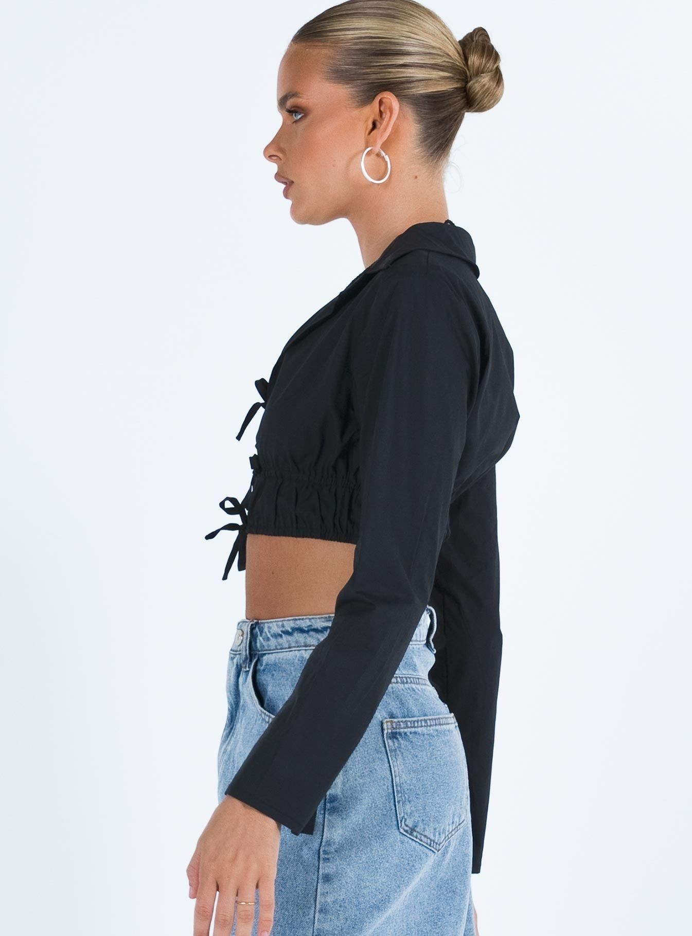 Corio Long Sleeve Top Black sold by Princess Polly product image thumbnail 4