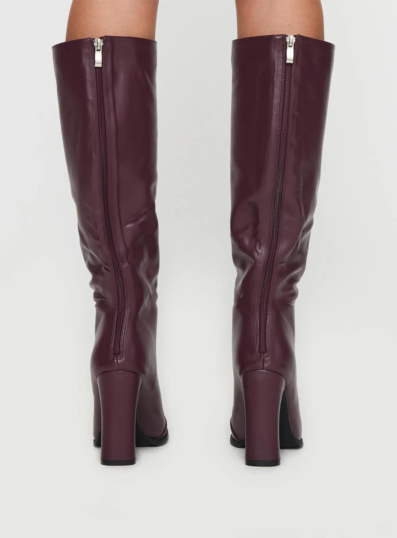 Keeley Boots Matte Burgundy sold by Princess Polly product image thumbnail 4