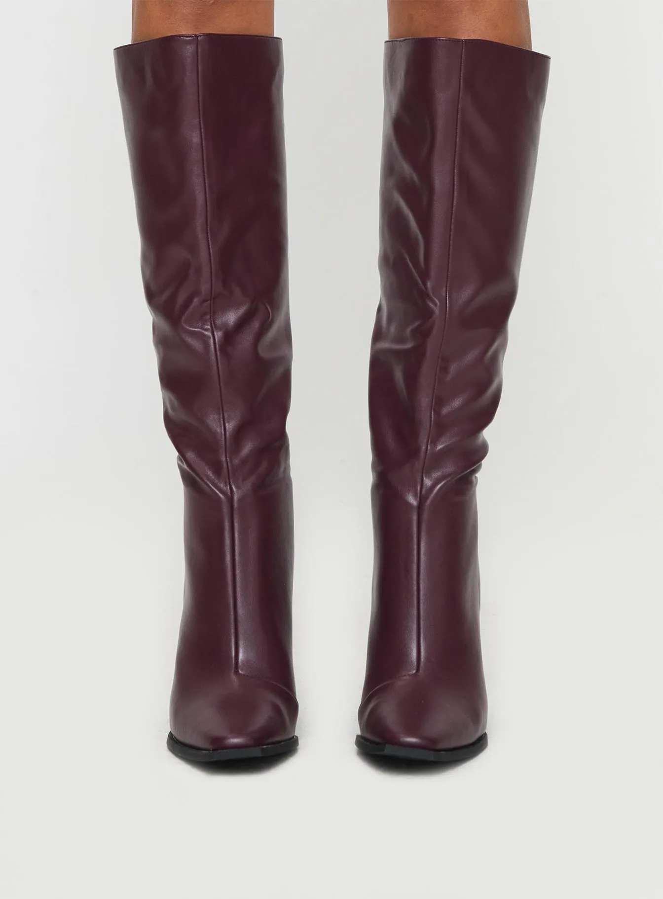 Keeley Boots Matte Burgundy sold by Princess Polly product image thumbnail 2