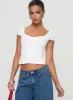 Rehna Short Sleeve Top White sold by Princess Polly
