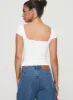 Rehna Short Sleeve Top White sold by Princess Polly