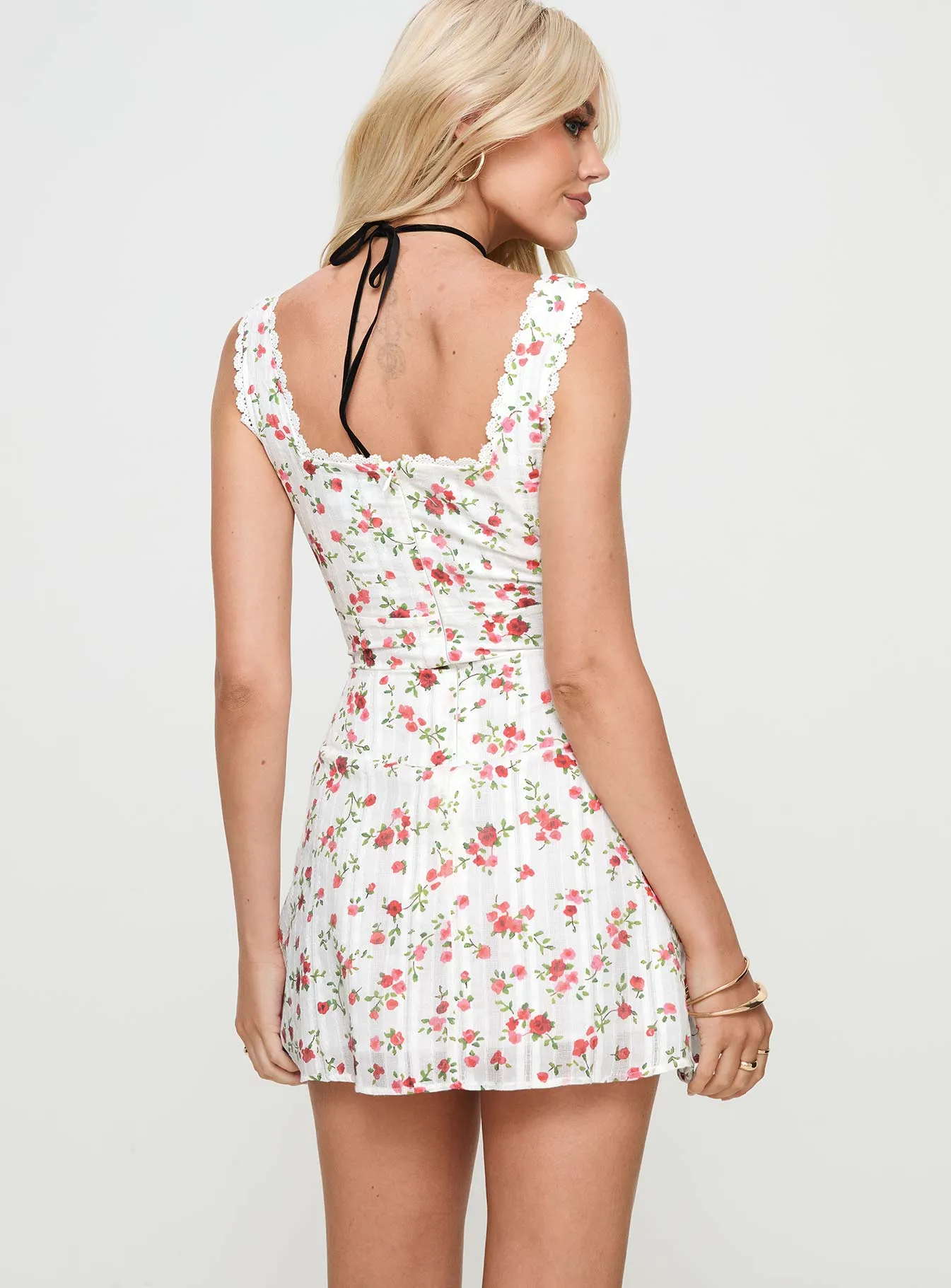 Dasha Mini Dress White Floral | Parallel