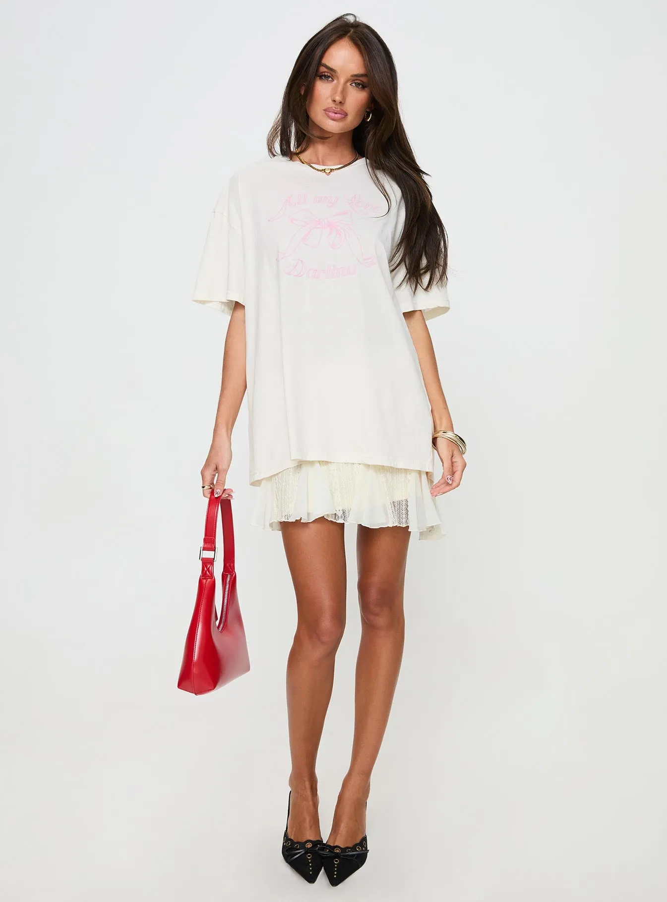 All My Love Bow Tee White sold by Princess Polly product image thumbnail 3