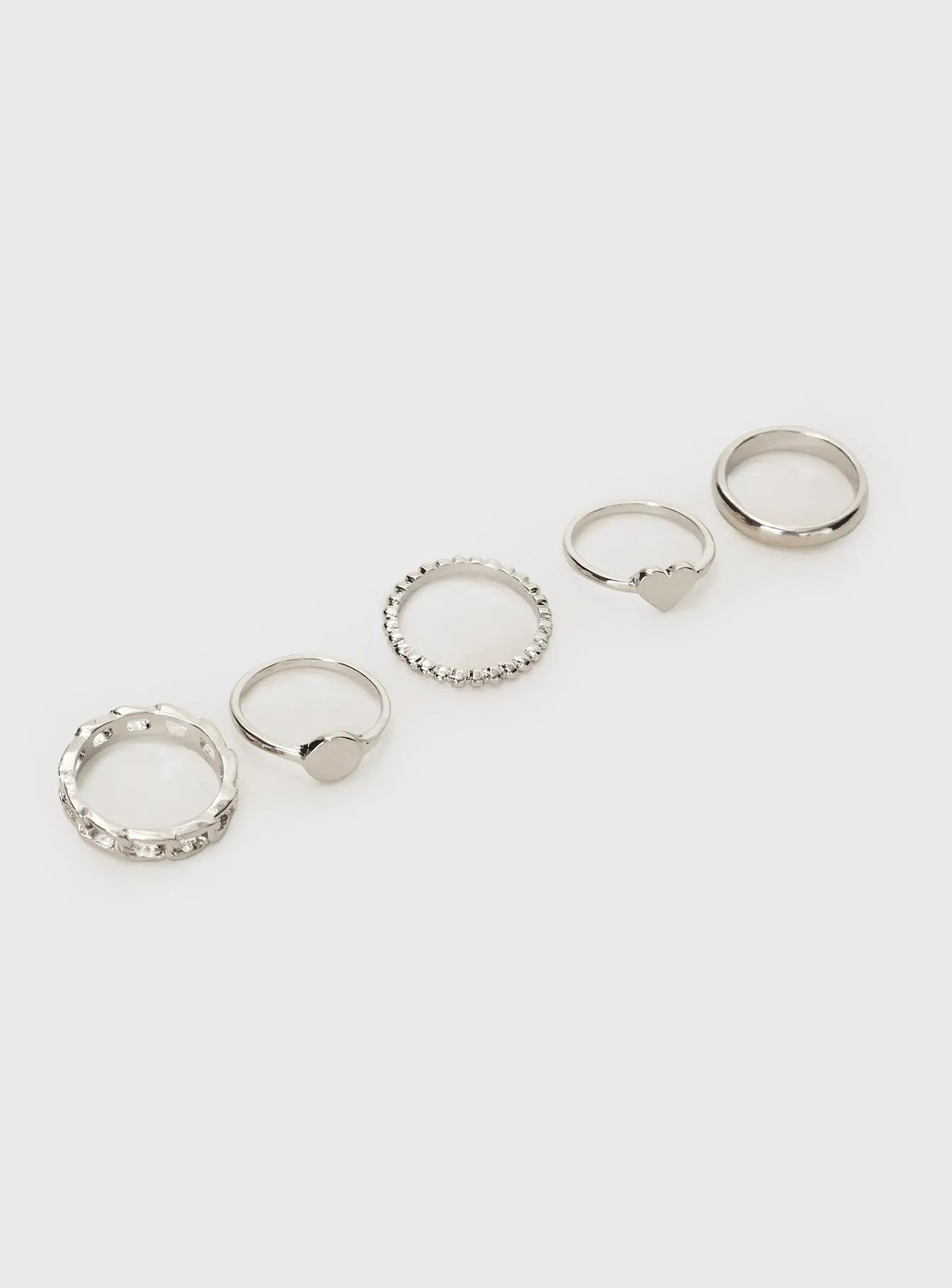 Spade Ring Set Silver sold by Princess Polly product image thumbnail 2