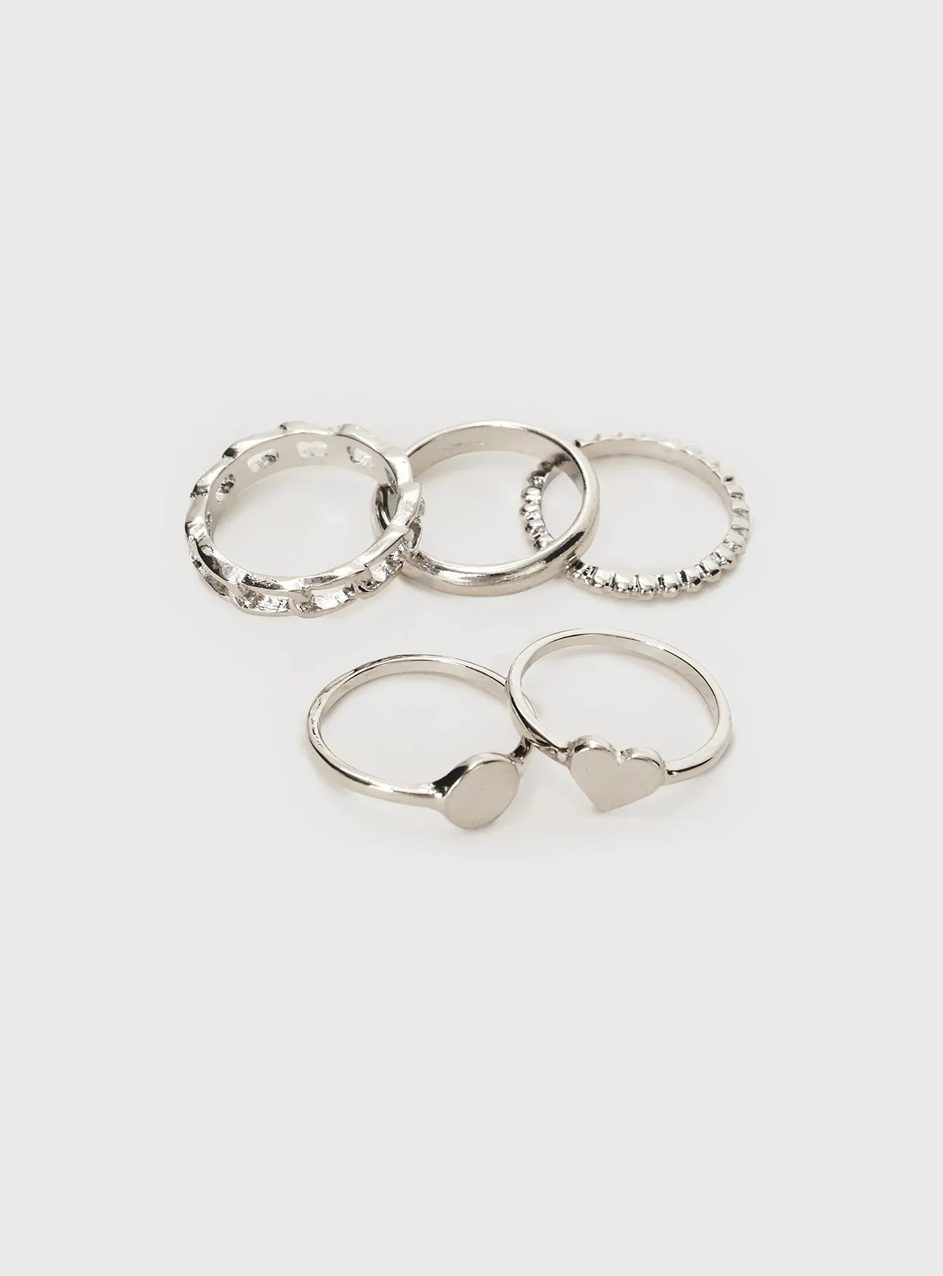 Spade Ring Set Silver sold by Princess Polly product image thumbnail 3