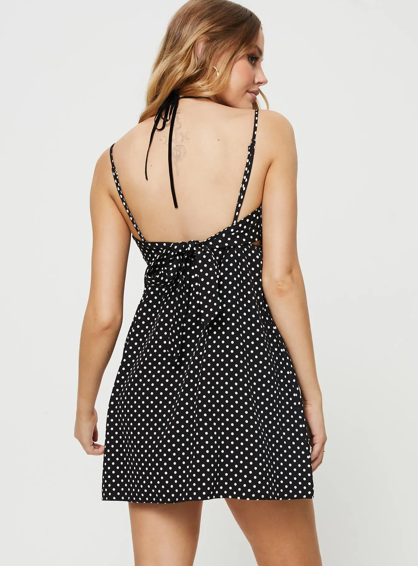 Koko Mini Dress Black Polka Dot sold by Princess Polly product image thumbnail 5