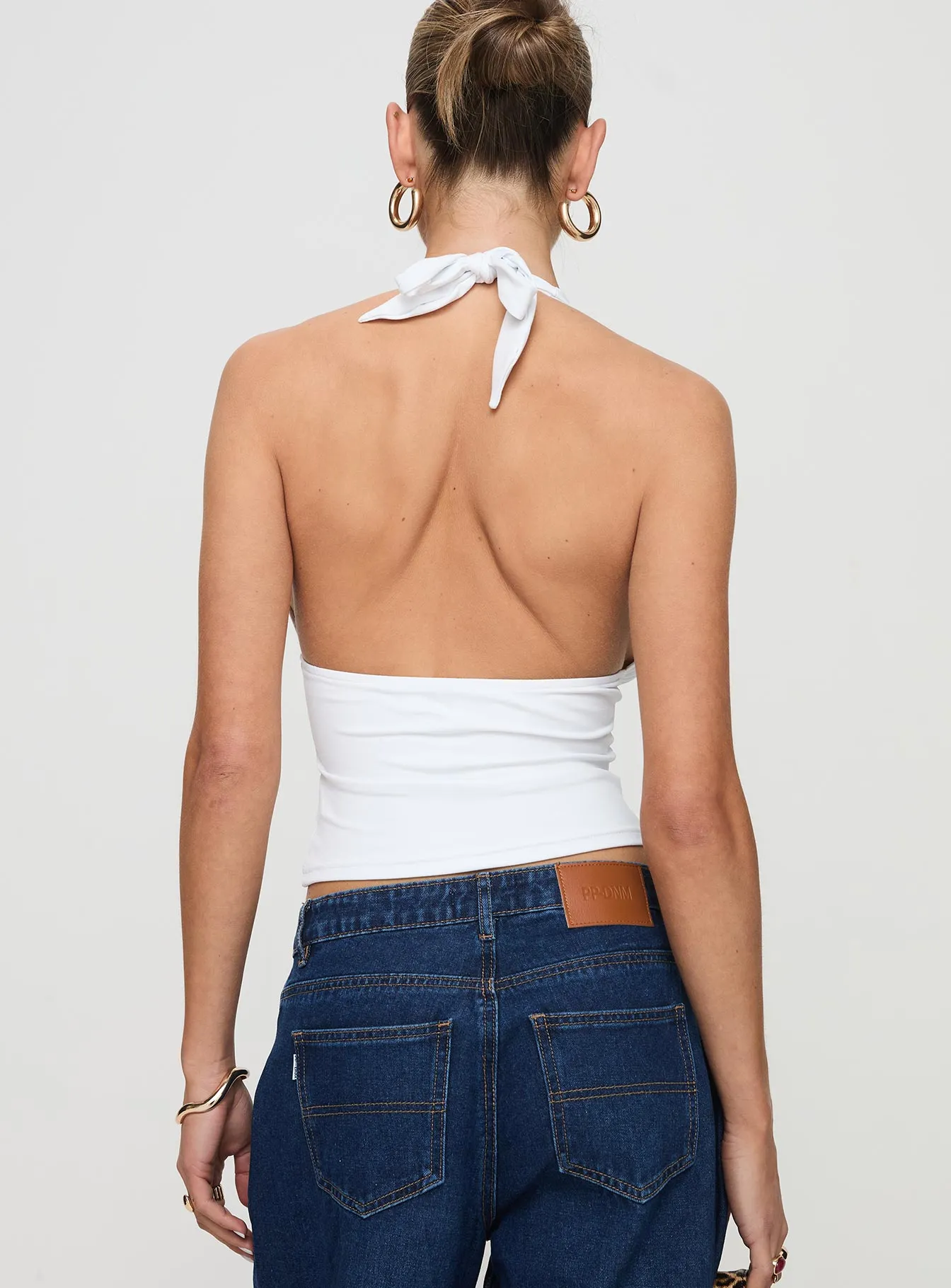 Whimsy Halter Top White sold by Princess Polly product image thumbnail 5