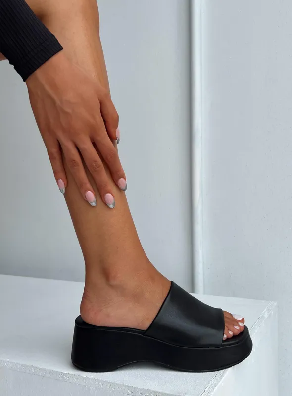 Therapy Cindy Sandals Black sold by Princess Polly
