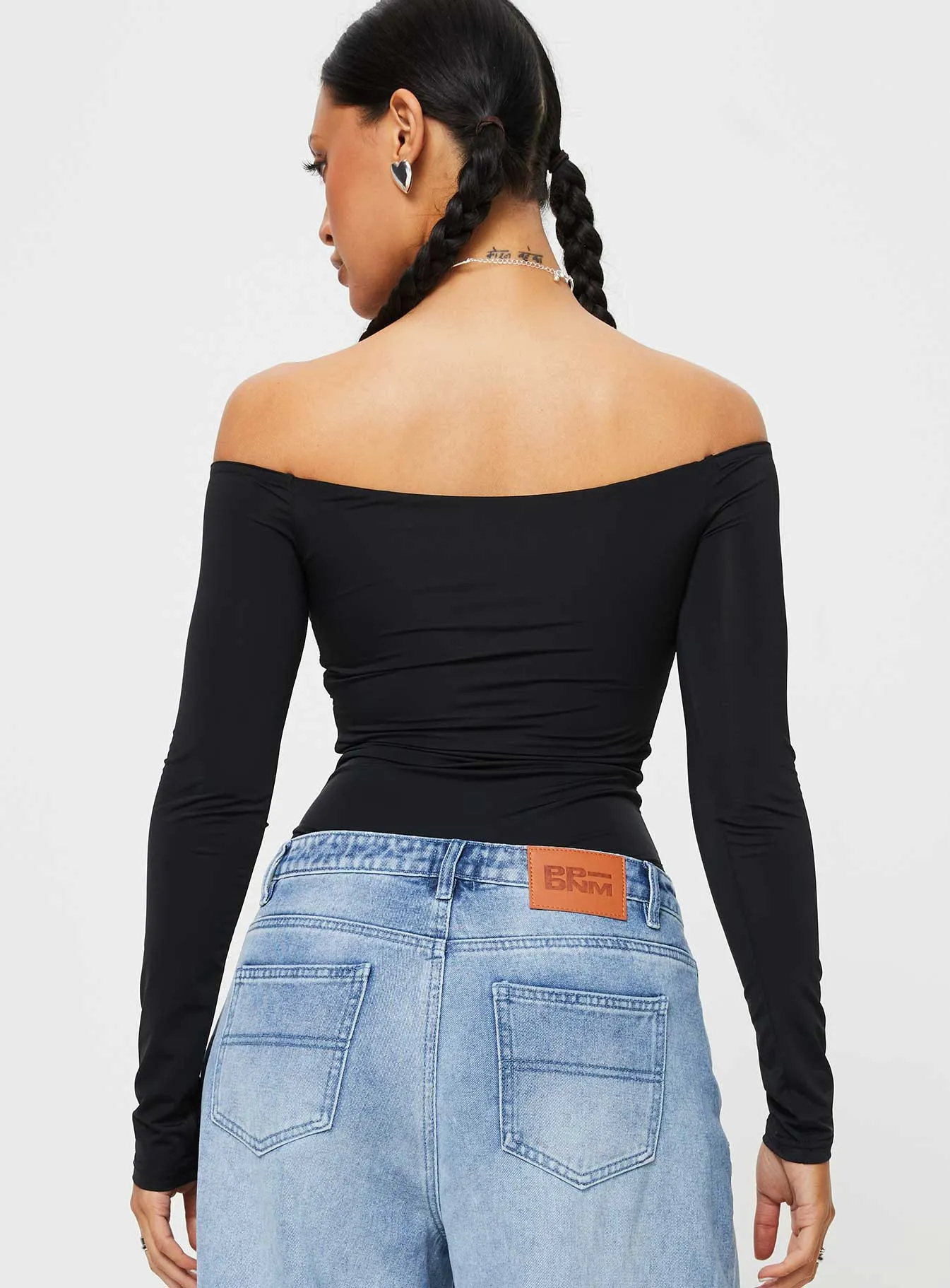 Tarine Wrap Bodysuit Black sold by Princess Polly product image thumbnail 5