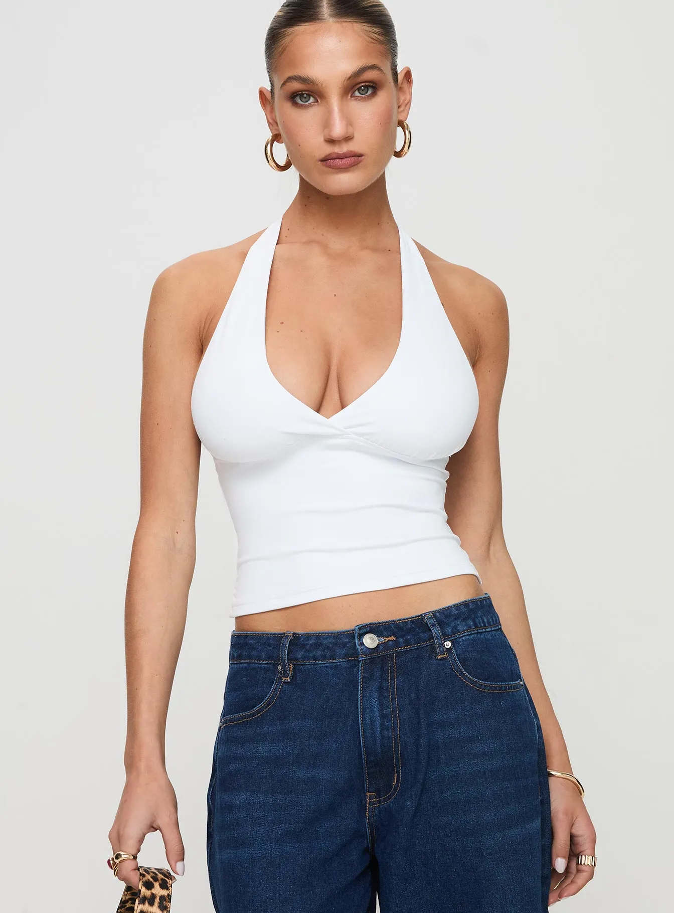 Whimsy Halter Top White sold by Princess Polly product image thumbnail 2