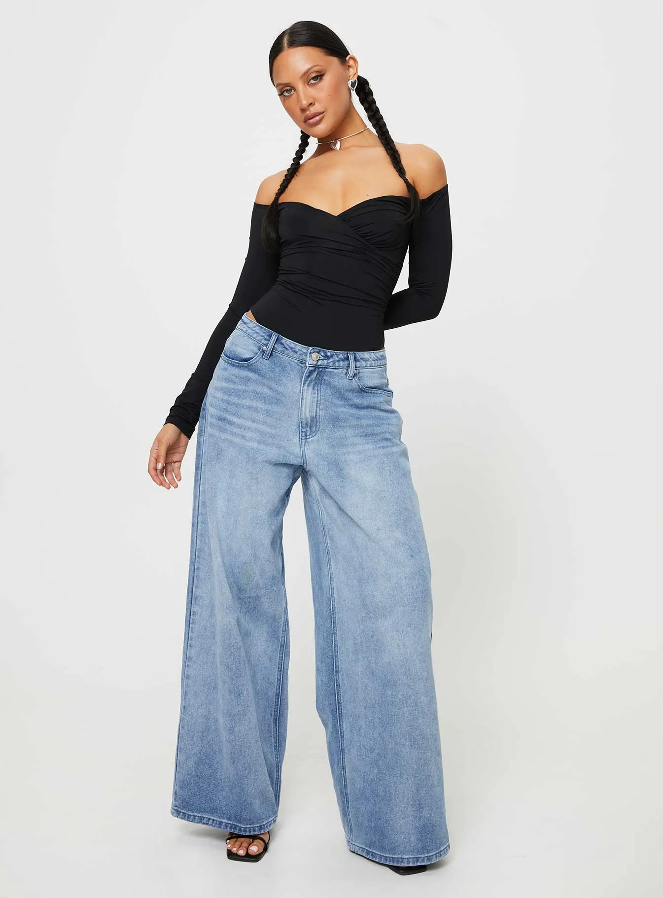 Tarine Wrap Bodysuit Black sold by Princess Polly product image thumbnail 3