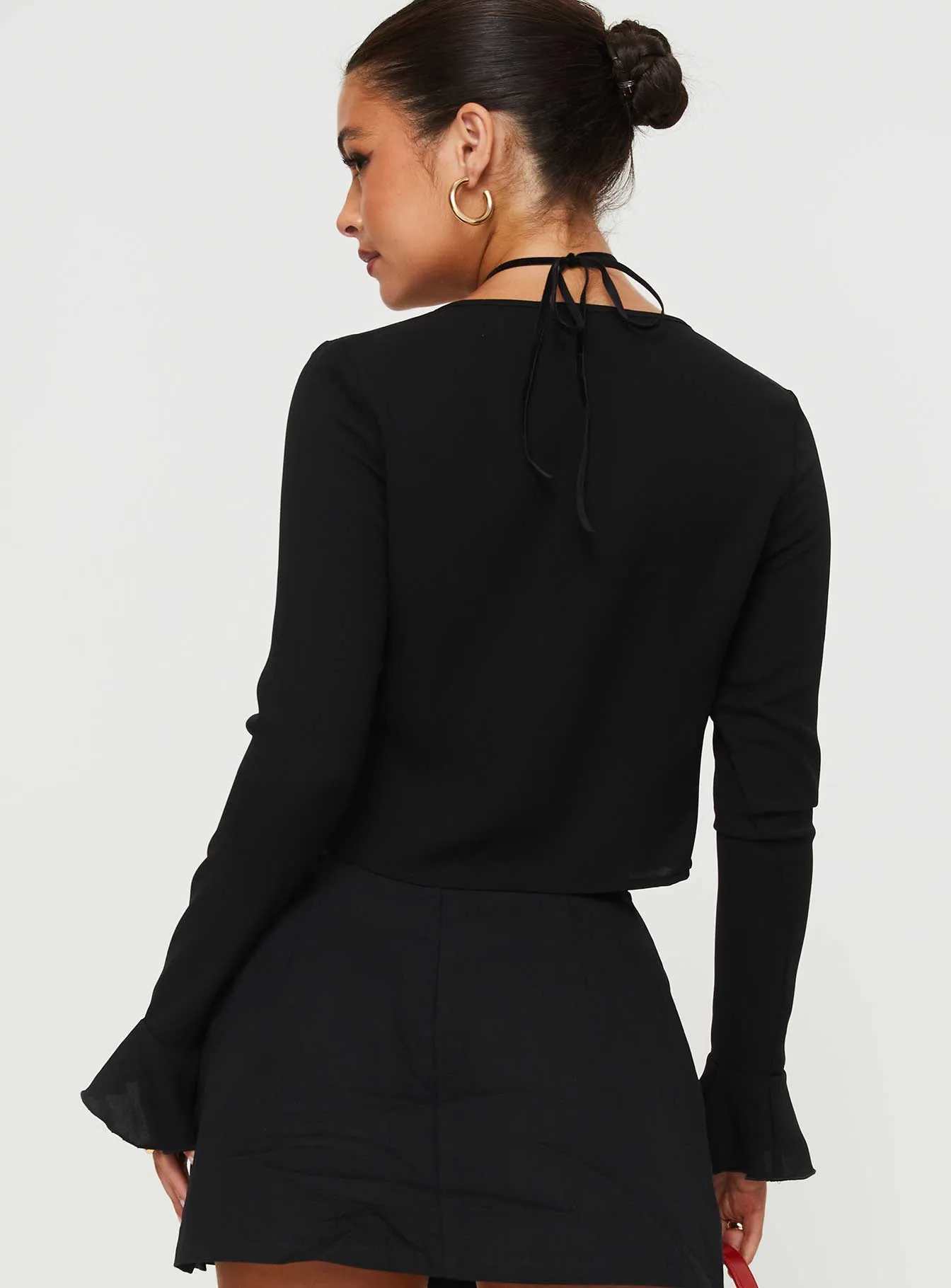 Bowden Long Sleeve Top Black sold by Princess Polly product image thumbnail 5