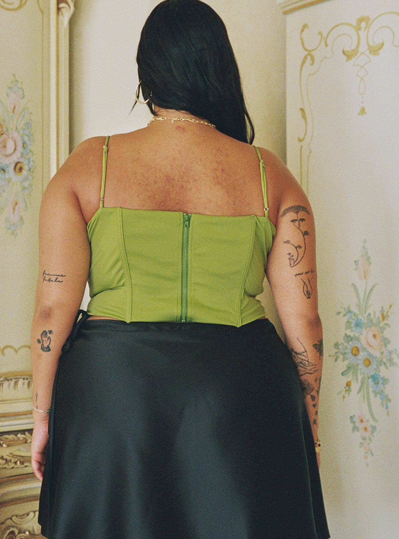 Topakas Plisse Corset Green Curve sold by Princess Polly product image thumbnail 5