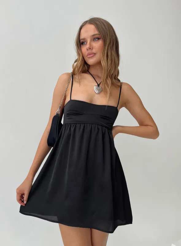 Ortega Mini Dress Black sold by Princess Polly