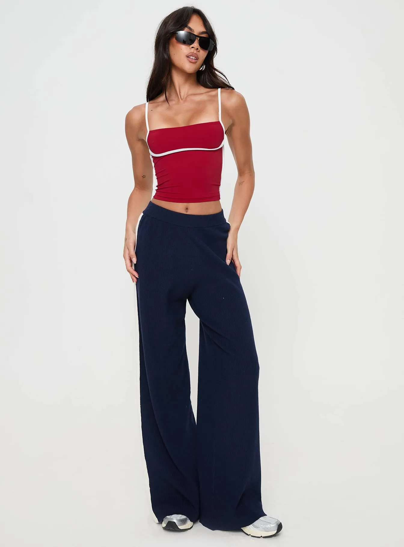 Albright Pants Navy / Milk sold by Princess Polly product image thumbnail 3