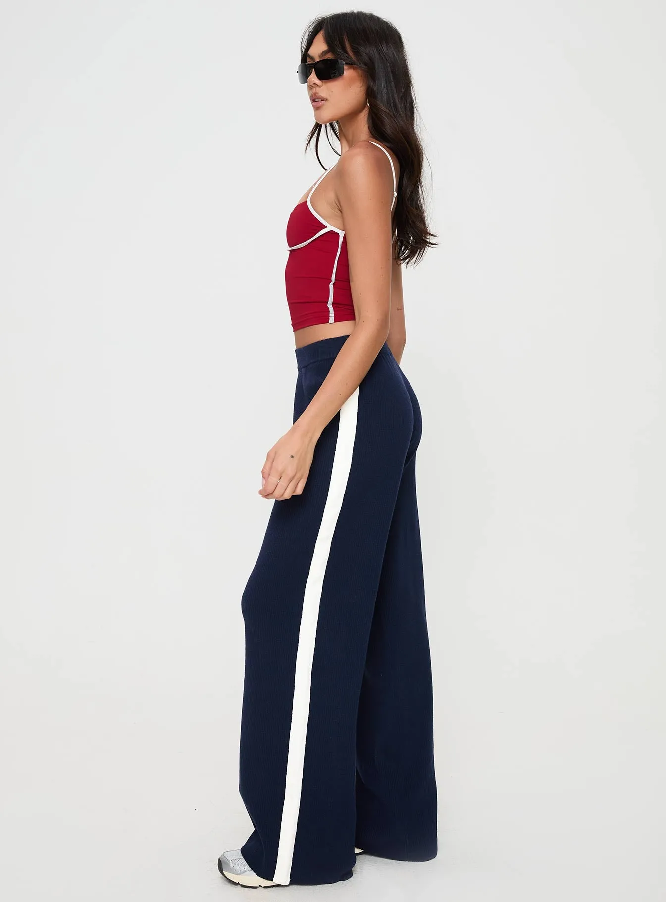 Albright Pants Navy / Milk sold by Princess Polly product image thumbnail 4