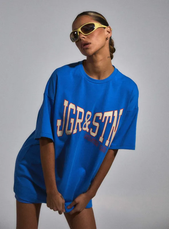 JGR & STN Home Run Oversized Tee Blue sold by Princess Polly