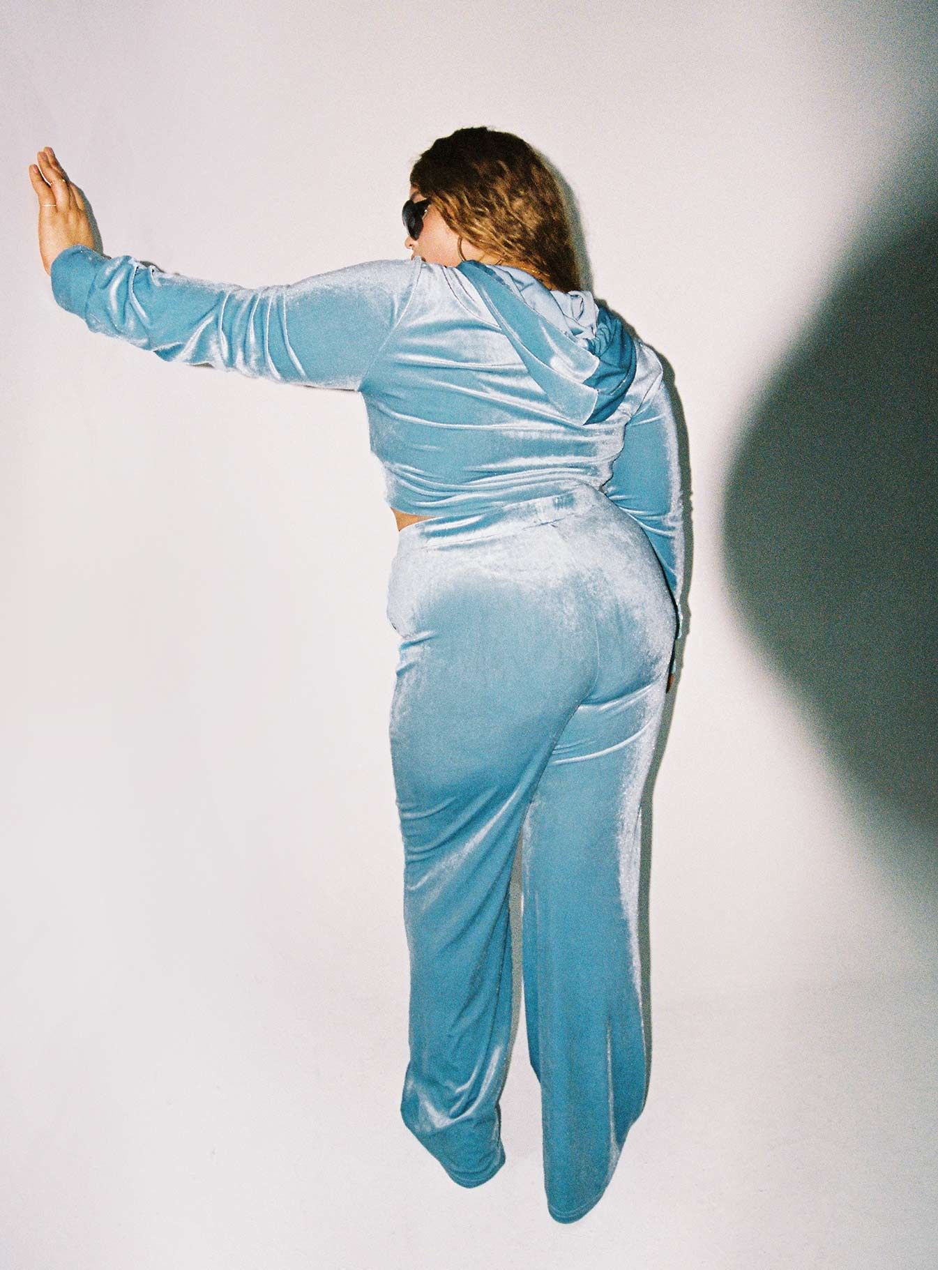 Velour Track Pant Blue Curve sold by Princess Polly product image thumbnail 5