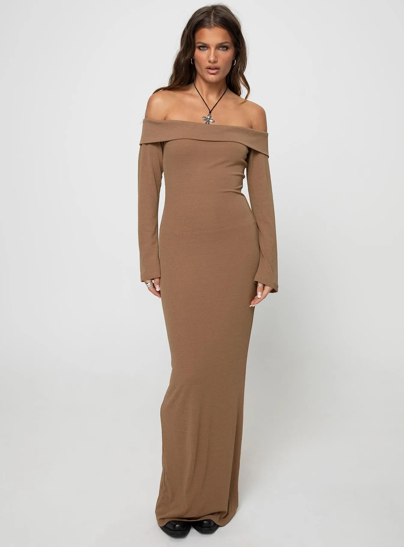 Maida Maxi Dress Light Brown sold by Princess Polly product image thumbnail 2