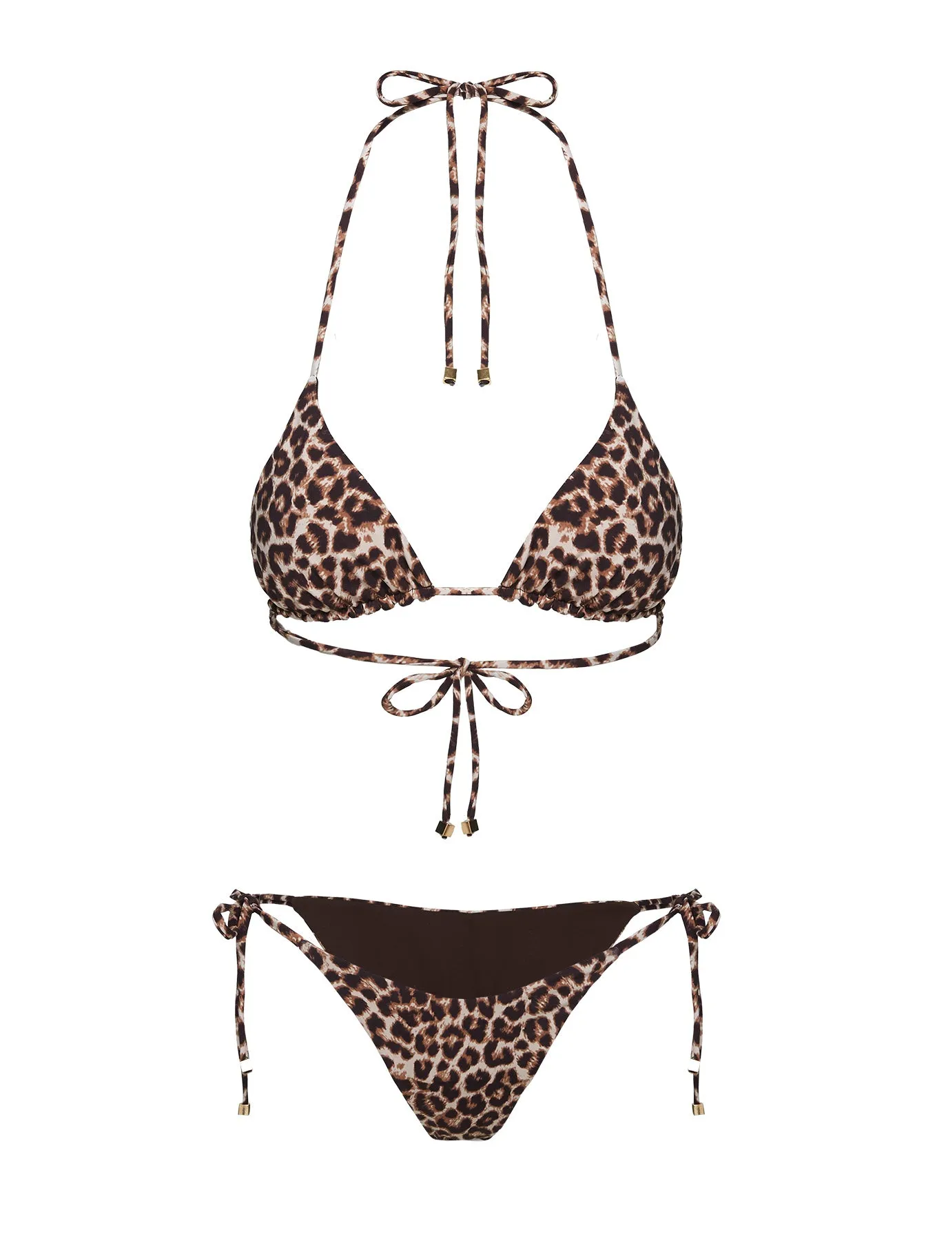 Nevaeh Triangle Bikini Top Leopard sold by Princess Polly product image thumbnail 5