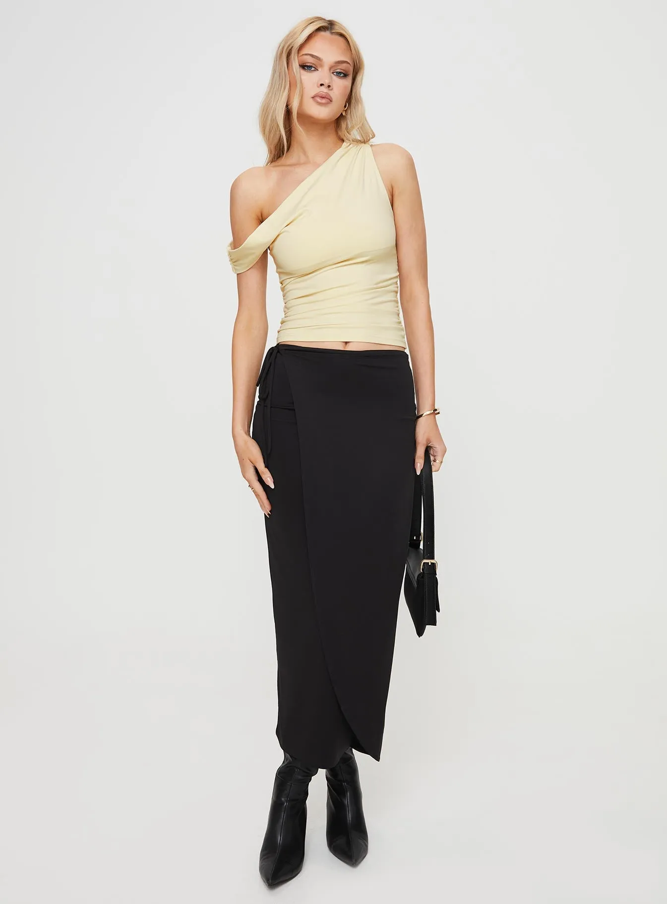 Callile Maxi Wrap Skirt Black sold by Princess Polly product image thumbnail 2
