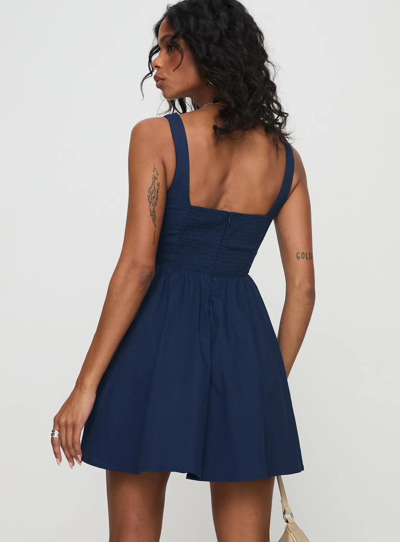 Martie Mini Dress Navy sold by Princess Polly product image thumbnail 5