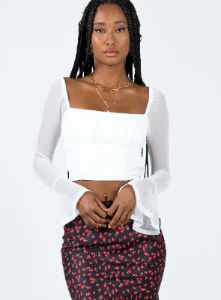 Rankin Long Sleeve Top White sold by Princess Polly