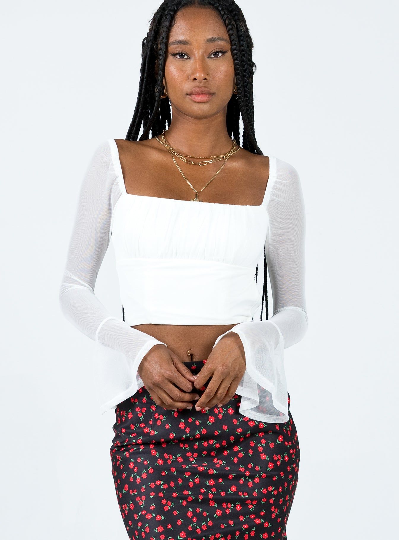 Rankin Long Sleeve Top White sold by Princess Polly product image thumbnail 2