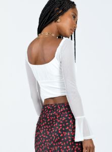 Rankin Long Sleeve Top White sold by Princess Polly