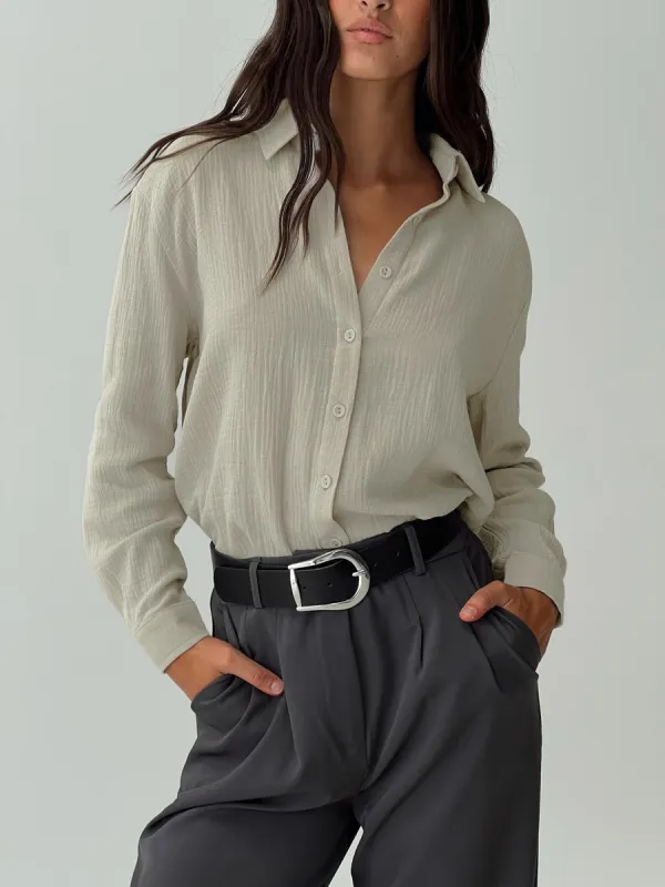 Mahalia Shirt Light Grey sold by Princess Polly