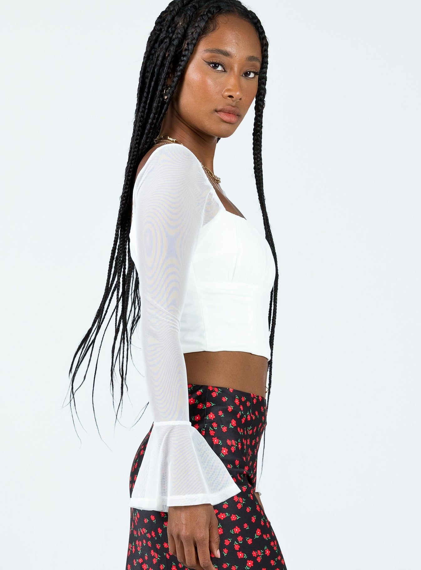 Rankin Long Sleeve Top White sold by Princess Polly product image thumbnail 4