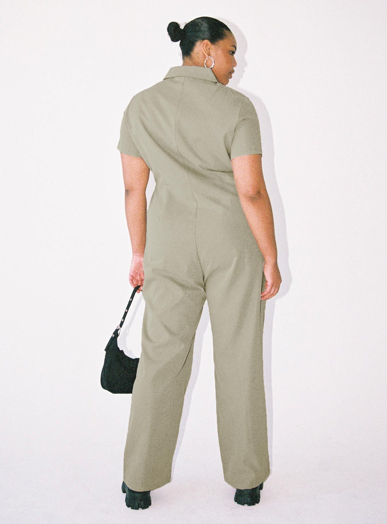 Loretta Jumpsuit Khaki Curve sold by Princess Polly product image thumbnail 5