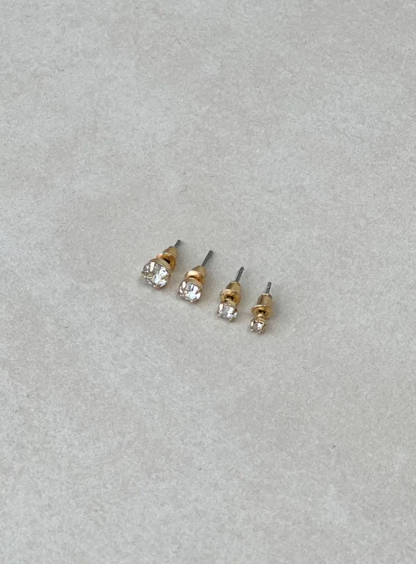 Harvill Earrings Pack Gold sold by Princess Polly