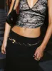 Stevens Gold Chain Belt Gold sold by Princess Polly