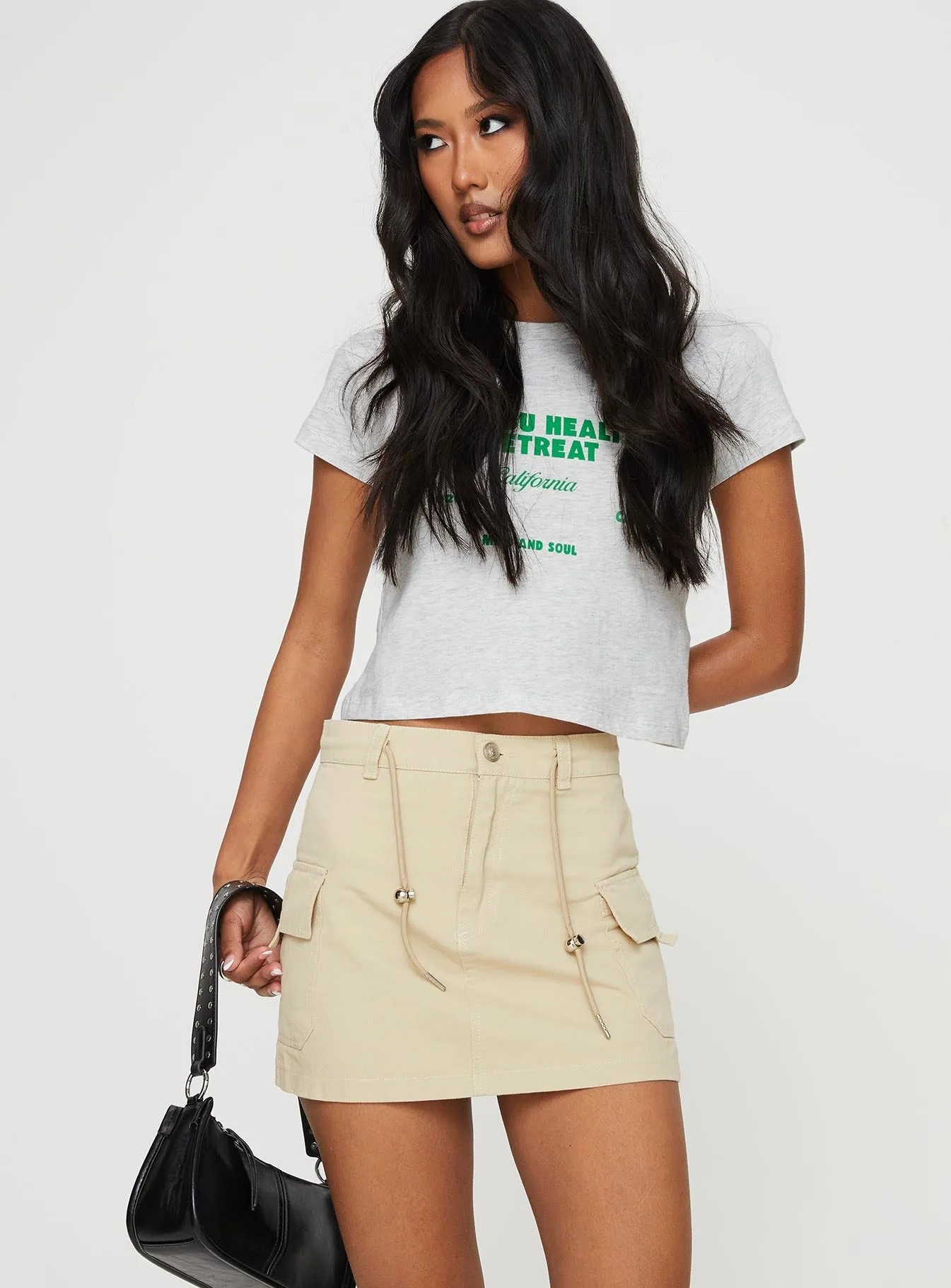 Torres Cargo Mini Skirt Beige sold by Princess Polly product image thumbnail 2