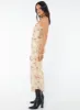 Cartian Strapless Maxi Dress Cream / Pink Floral sold by Princess Polly