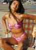 Love Letters High Cut Cheeky Bikini Bottoms Purple Floral sold by Princess Polly