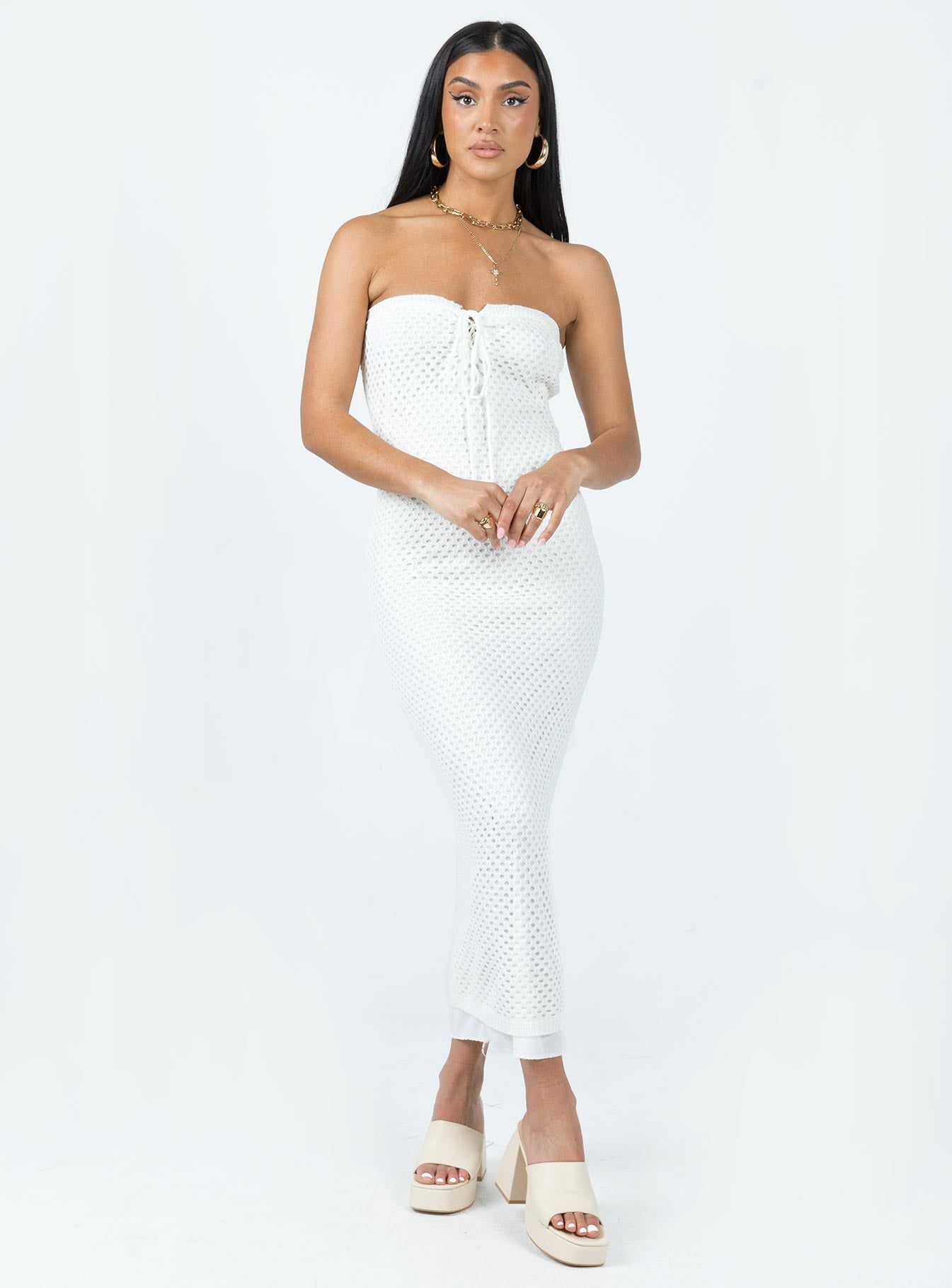 Mollen Maxi Dress White sold by Princess Polly product image thumbnail 3
