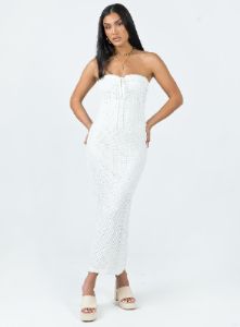 Mollen Maxi Dress White sold by Princess Polly
