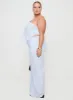 Collied Low Rise Pants Blue / White Stripe Curve sold by Princess Polly