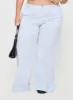 Collied Low Rise Pants Blue / White Stripe Curve sold by Princess Polly