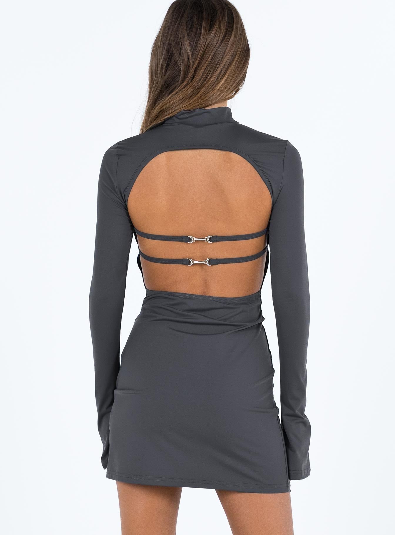 Mindelo Mini Dress Grey sold by Princess Polly product image thumbnail 5
