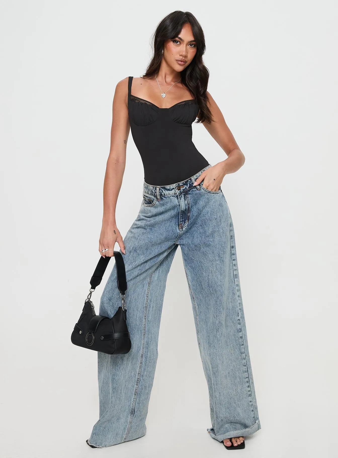 Peekaboo Bodysuit Black sold by Princess Polly product image thumbnail 3