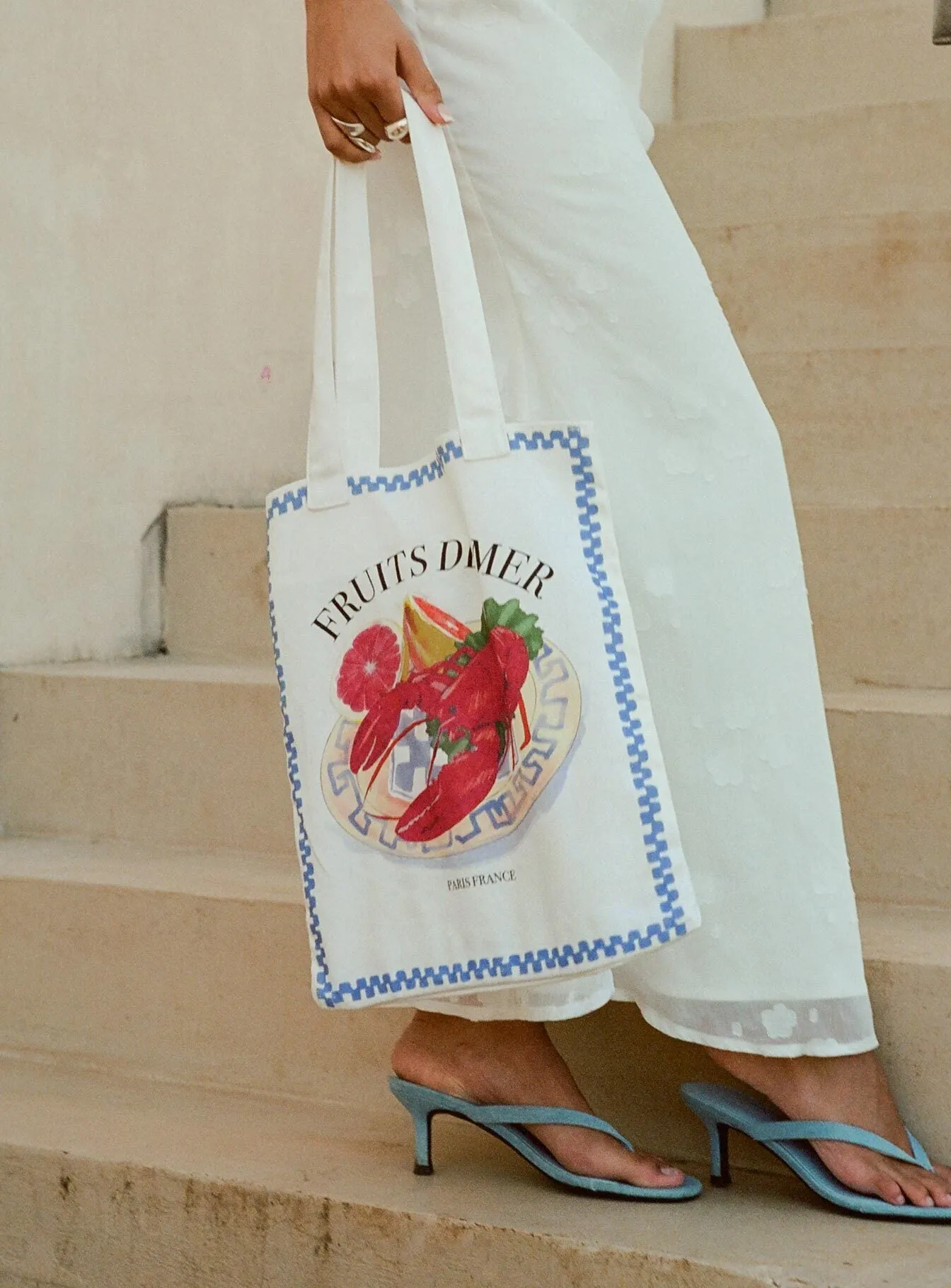 Lobster Larry Tote Bag White sold by Princess Polly