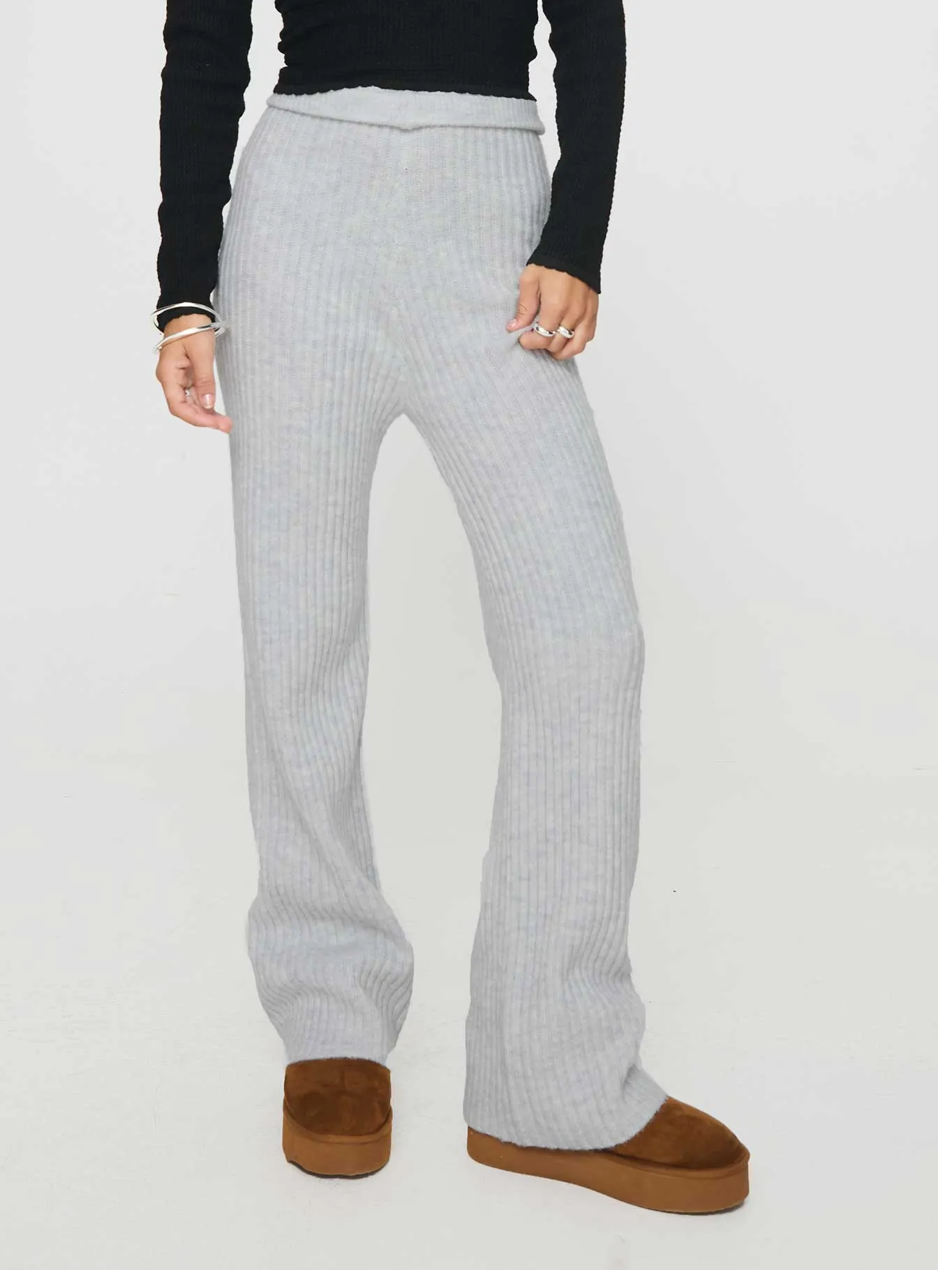 Templa Knit Pants Grey Marle sold by Princess Polly