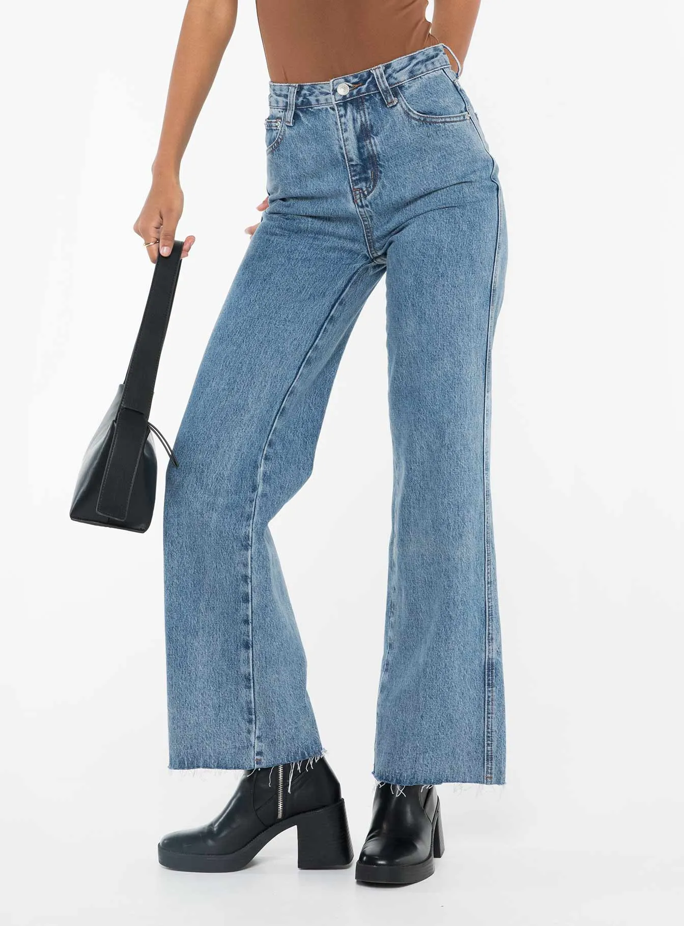 Arlington High Rise Straight Leg Jeans Mid Wash sold by Princess Polly product image thumbnail 2