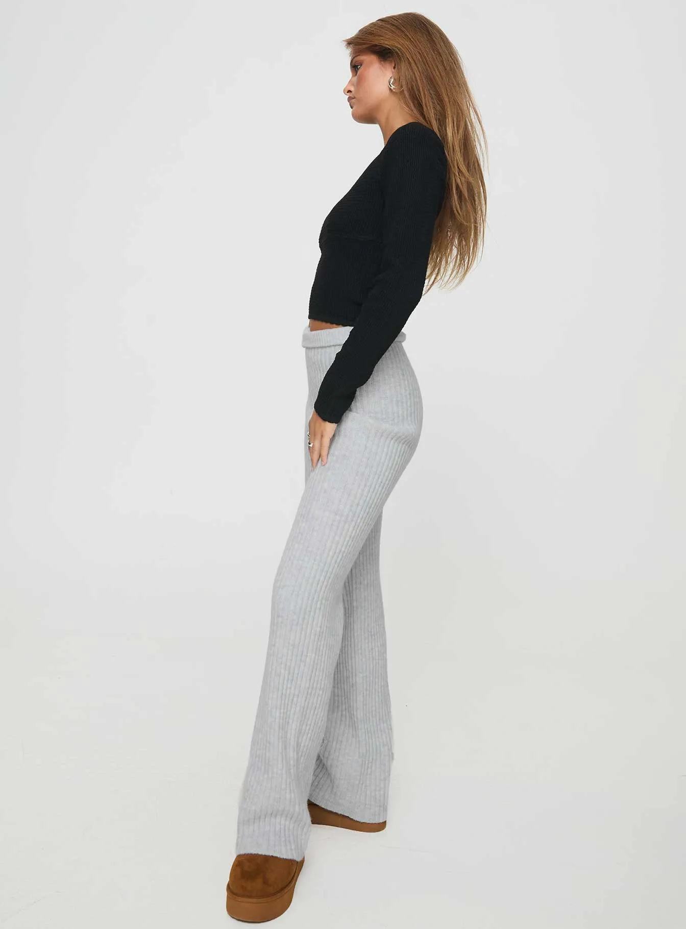 Templa Knit Pants Grey Marle sold by Princess Polly product image thumbnail 3