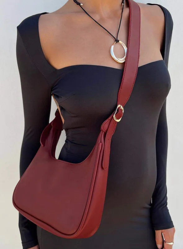 Ludo Shoulder Bag Maroon sold by Princess Polly
